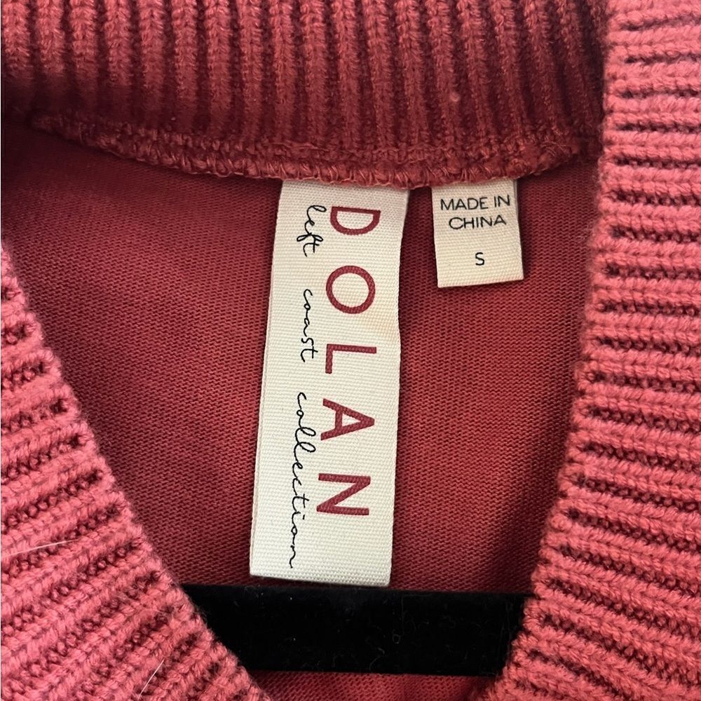 ANTHROPOLOGIE DOLAN Fringed Sweater Cocoa Red Brown Women’s Size Small - Picture 7 of 8